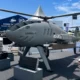 The Schiebel Camcopter S 301 unmanned helicopter displayed at Eurosatory 2026 with Thales sensors payloads and effectors