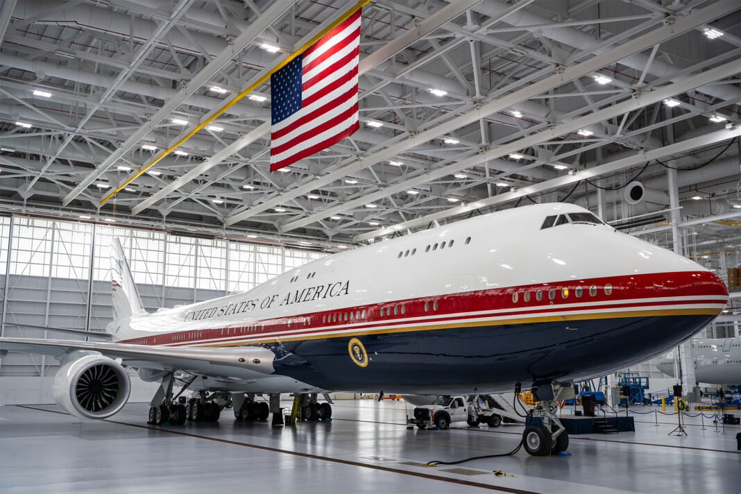 Trump 747 Air Force One makes public debut