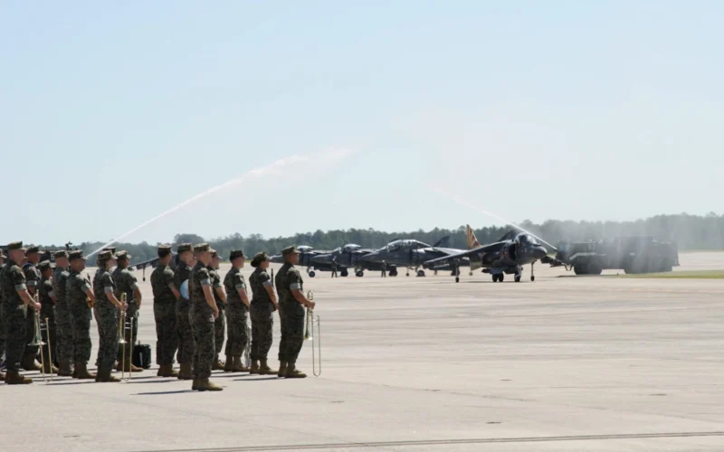 VMA 223 Harrier sundown ceremony
