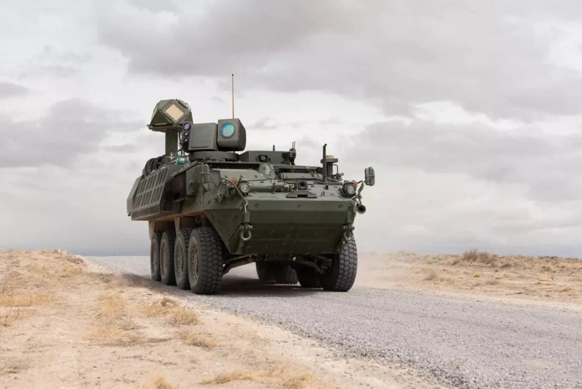 A Stryker mounted directed energy laser system A Stryker mounted directed energy laser system