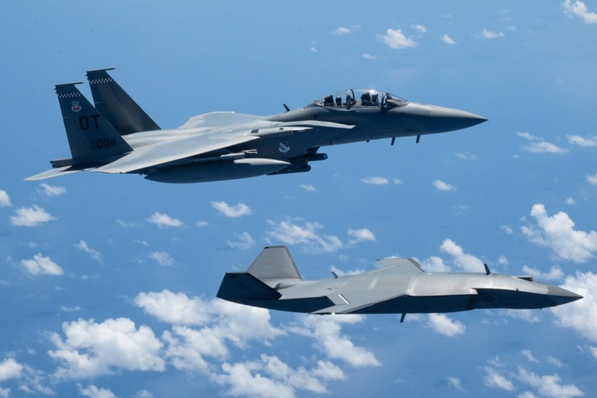 An MQ 28 Ghost Bat and US Air Force F 15EX Eagle II participated in Exercise Valiant Shield 2026 An MQ 28 Ghost Bat and US Air Force F 15EX Eagle II participated in Exercise Valiant Shield 2026