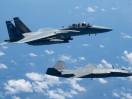 An MQ 28 Ghost Bat and US Air Force F 15EX Eagle II participated in Exercise Valiant Shield 2026