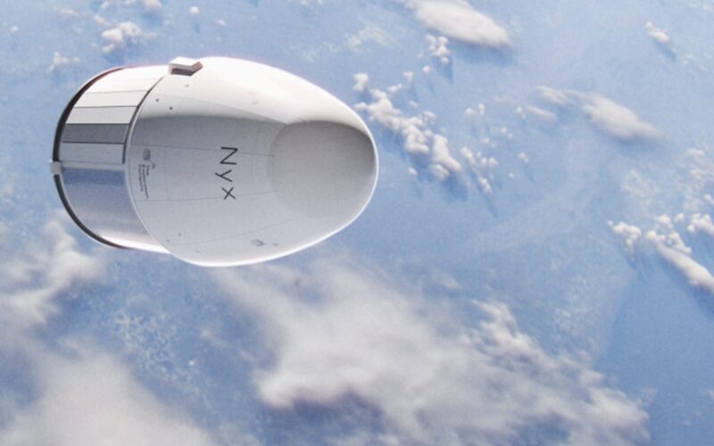 Artists rendering of The Exploration Companys reusable Nyx spacecraft in Earth orbit Artists rendering of The Exploration Companys reusable Nyx spacecraft in Earth orbit