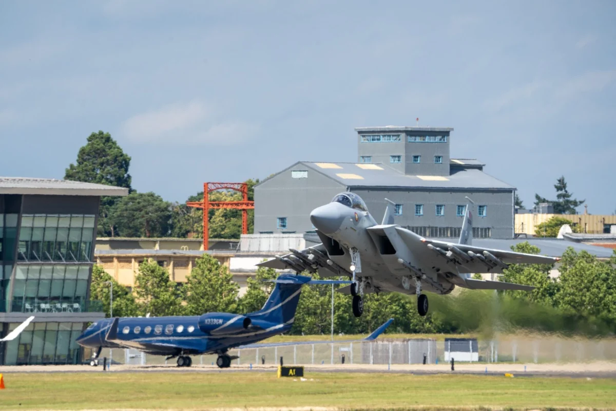 Farnborough Airshow 2024 Qatar Air Force Boeing F 15QA Eagle