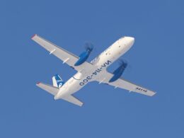 Ilyushin Il 114 300 flew to the Wings India exhibition