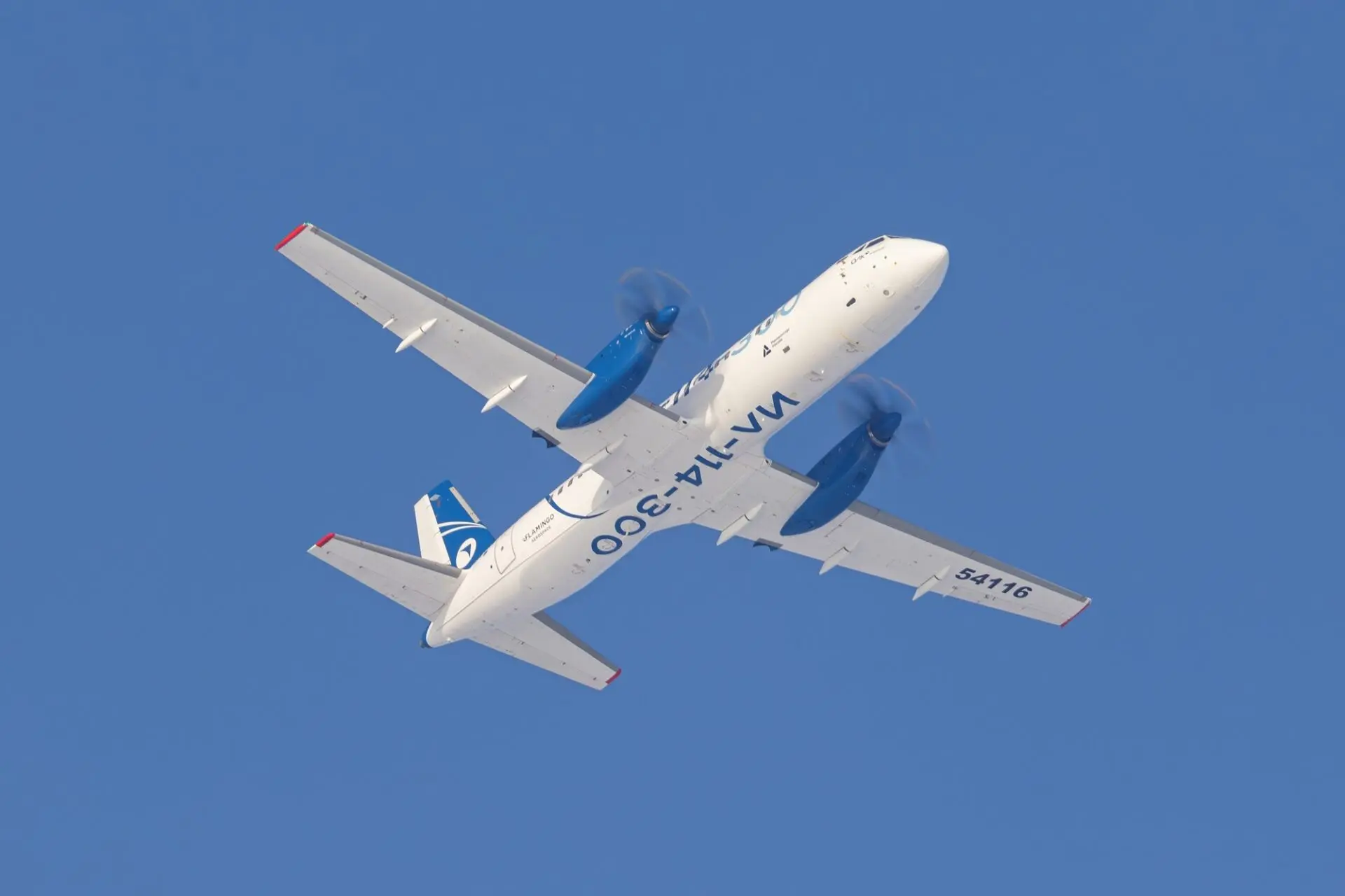 Ilyushin Il 114 300 flew to the Wings India exhibition