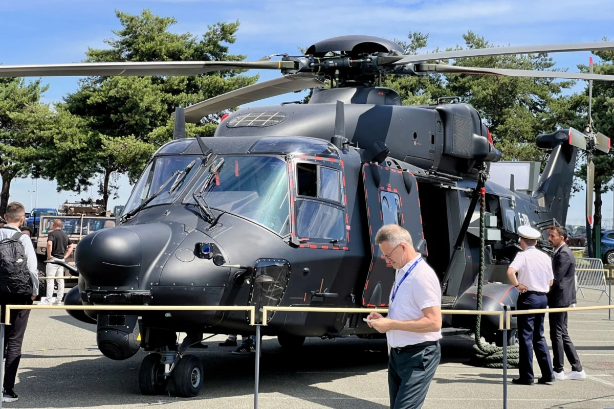 NH90 special forces helicopter at Eurosatory 2026 Airbus Helicopters NH90 Standard 2 special operations helicopter on display