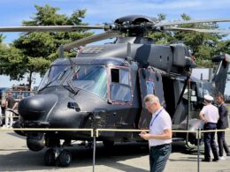 Airbus Helicopters NH90 Standard 2 special operations helicopter on display