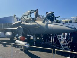 Rafale F5 mock up displayed at the Paris Air Show