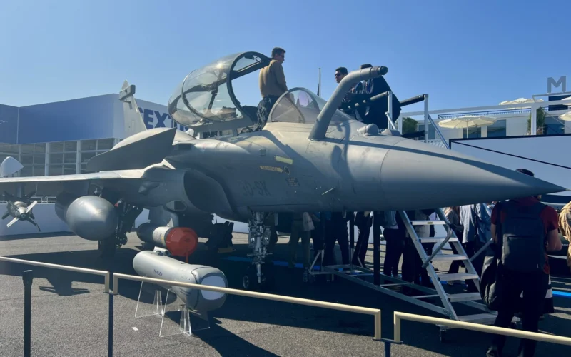 Rafale F5 mock up displayed at the Paris Air Show