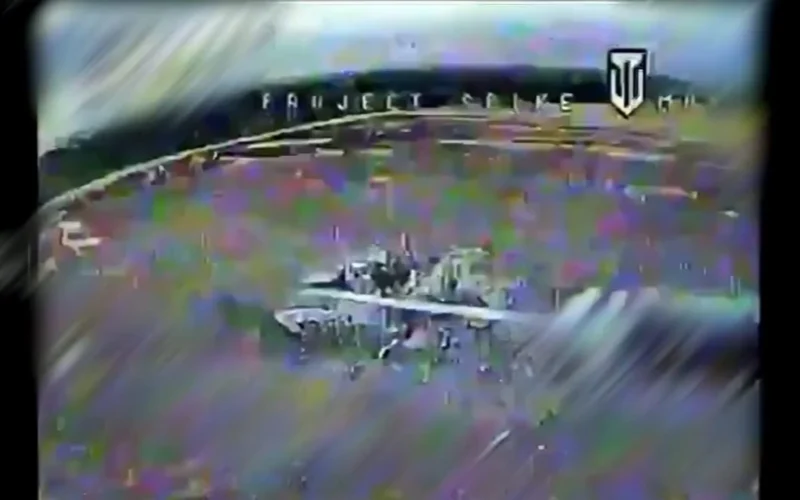 Russian Su 35 wreckage filmed by a Ukrainian 3rd Army Corps drone