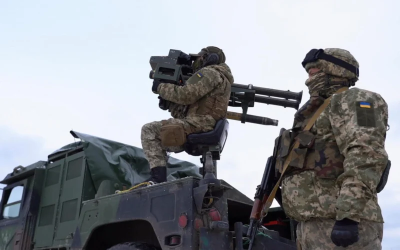 Ukrainian Army Stinger mounted on an M1113 HMMWV