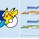 Pikachu beside a large blue number 3 on a light blue background split image with playful Pokémon theme left side