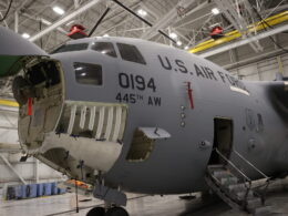 A US Air Force C 17 Globemaster III undergoes structural repairs
