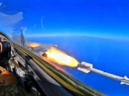 A Ukrainian Air Force MiG 29 launches an R 73 air to air missile