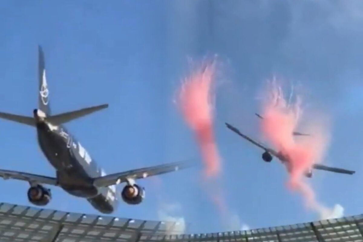 Airlink E Jets low stadium flypast