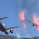 Airlink E Jets low stadium flypast