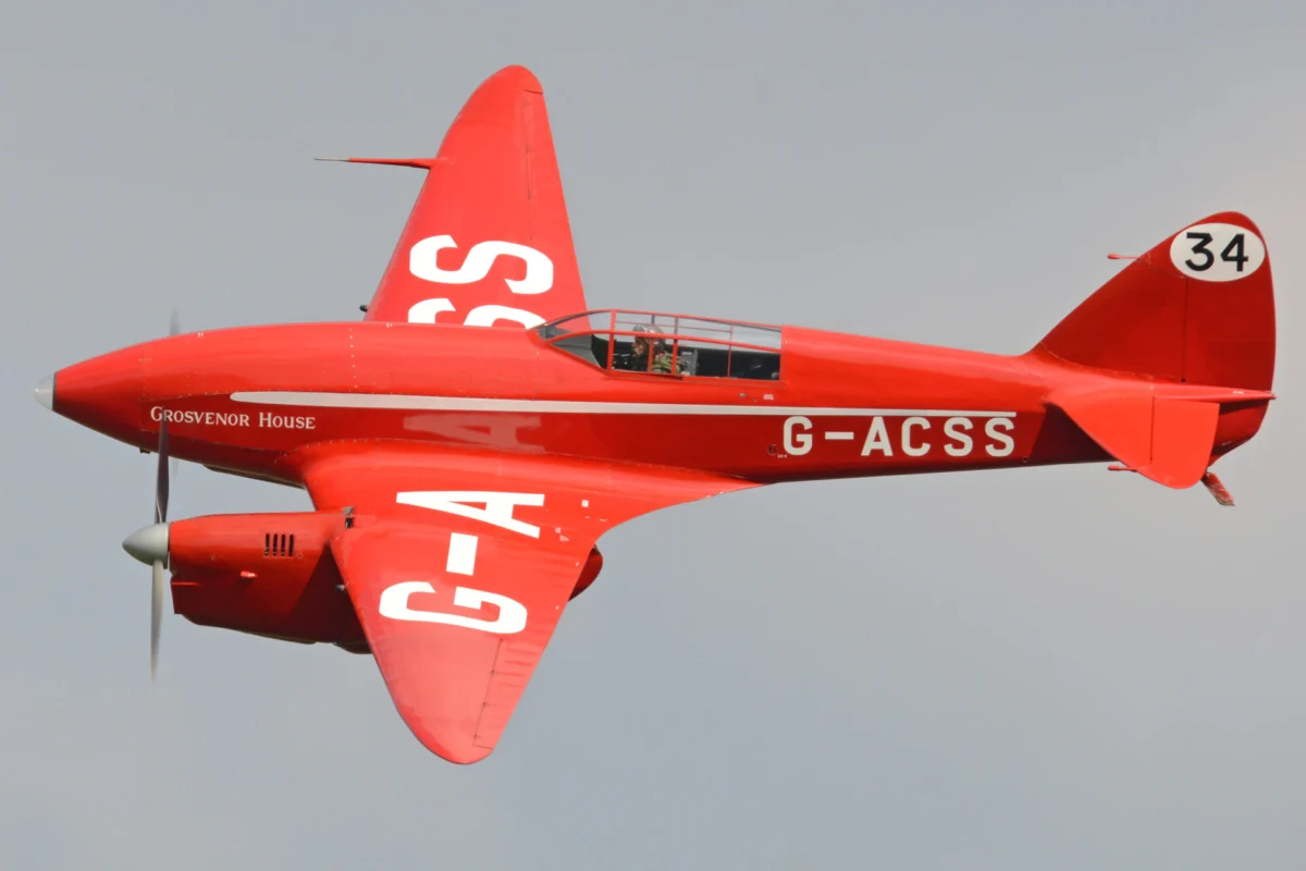 De Havilland DH88 Comet G ACSS Grosvenor House in flight De Havilland DH88 Comet G ACSS Grosvenor House in flight