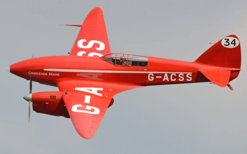 De Havilland DH88 Comet G ACSS Grosvenor House in flight