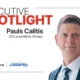 Executive Spotlight banner introducing Pauls Calitis CEO of euroAtlantic Airways with AeroTime and euroAtlantic logos