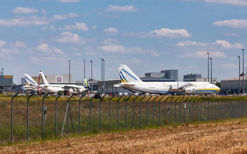 Four Antonov 124 Leipzig Airport