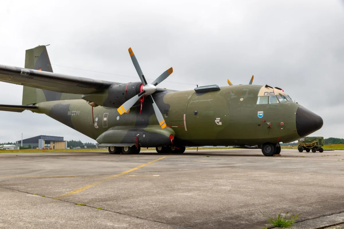 German Air Force C 160 Transall transport aircraft German Air Force C 160 Transall transport aircraft