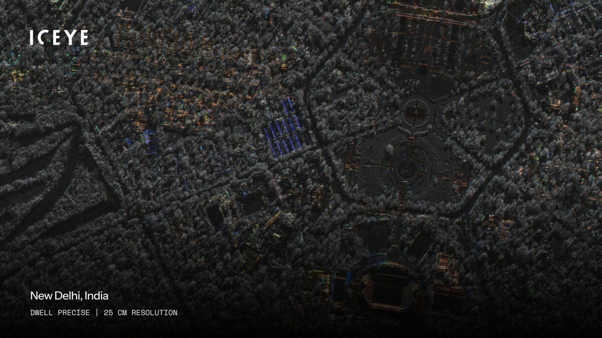 ICEYE satellite imagery of New Delhi India