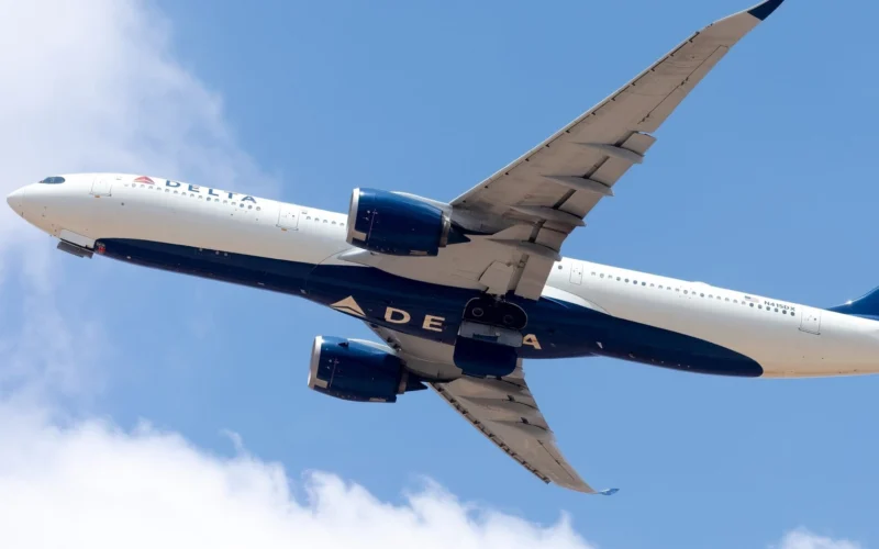 N415DX Delta Airlines Airbus A330 900 NEO seen departing Tel Aviv Ben Gurion Airport