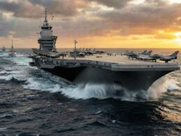 Rendering of France Libre the French Navys future nuclear powered aircraft carrier