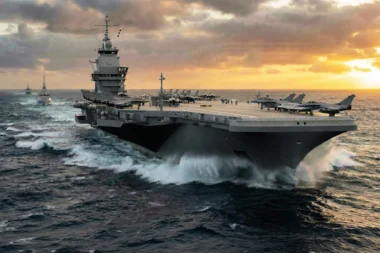 Rendering of France Libre the French Navys future nuclear powered aircraft carrier