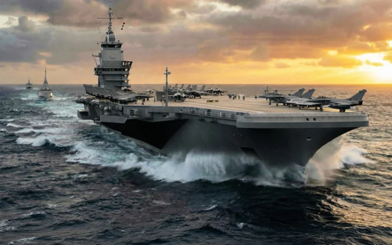 Rendering of France Libre the French Navys future nuclear powered aircraft carrier