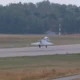 Saabs two seat Gripen F lifts off from Linköping Sweden on its first flight