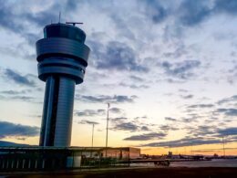 Sofia Airport traffic control tower