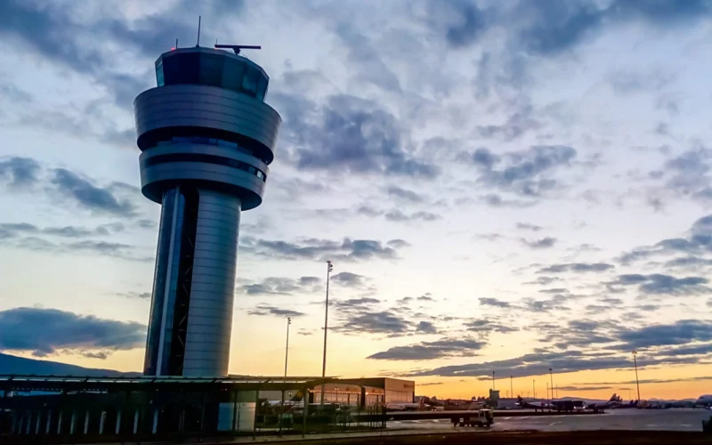Sofia Airport traffic control tower