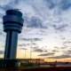Sofia Airport traffic control tower