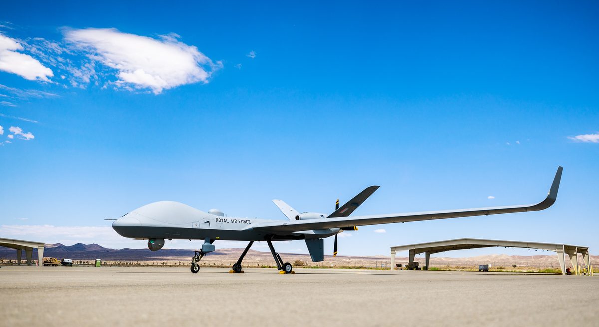 The first Protector RG Mk1 accepted by the UK Ministry of Defence in California in September 2022