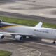 UPS Boeing 747 cargo plane on the taxiway with Worldwide Services branding on the fuselage