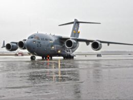 US Air Force Boeing C 17A Globemaster III 07 7181 taxis at Joint Base Charleston