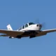 A Beechcraft Bonanza in flight