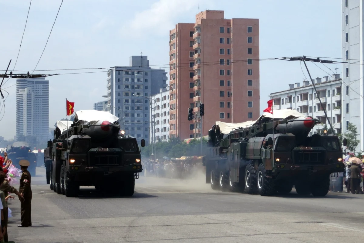 A North Korean ballistic missile displayed during the Victory Day military parade in Pyongyang A North Korean ballistic missile displayed during the Victory Day military parade in Pyongyang