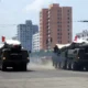 A North Korean ballistic missile displayed during the Victory Day military parade in Pyongyang