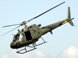 A Royal Danish Air Force Aérospatiale AS550C2 Fennec helicopter