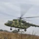 A Russian Aerospace Forces Mi 8 helicopter during a military exercise