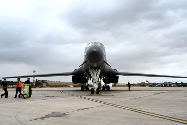 A US Air Force B 1B Lancer bomber at RAF Fairford United Kingdom