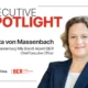 Executive Spotlight banner featuring Aletta von Massenbach BER Chief Executive Officer in a professional portrait