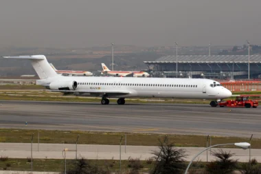 Swiftair McDonnell Douglas MD 83 EC LTV at Madrid Barajas Airport