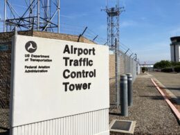 The FAA managed air traffic control tower at San Jose International Airport California