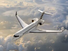 A Bombardier Global 7500 business jet