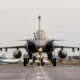A Rafale taxiing during Exercise TOPAZE at Bordeaux Mérignac