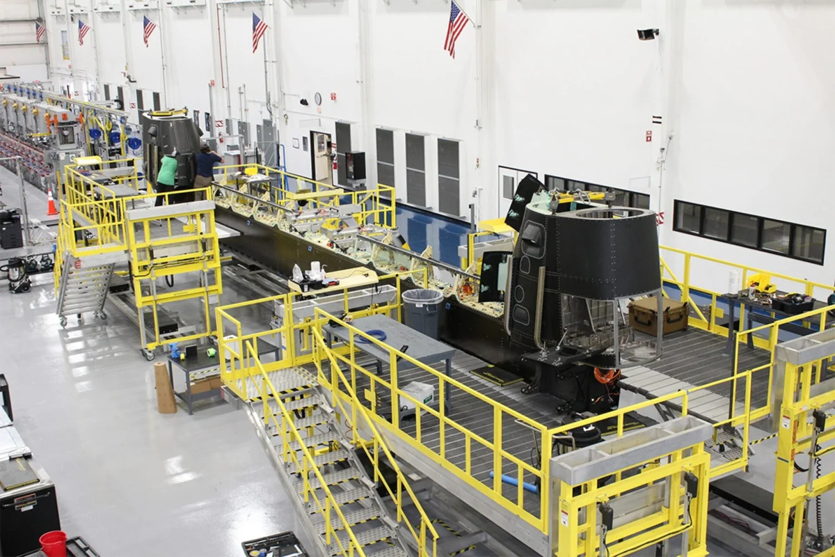 An MV 75 Cheyenne gearbox undergoing testing at Bells Drive System Test Lab in Grand Prairie Texas